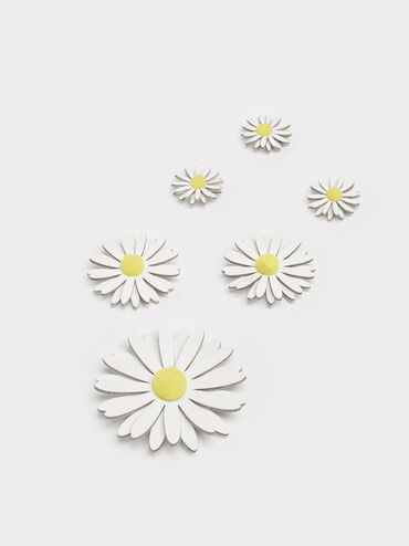 Polly Floral Appliques Set, White, hi-res