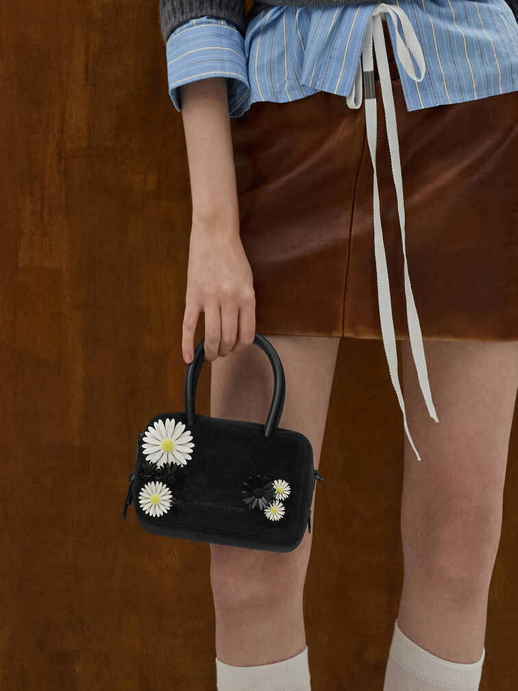 Polly Floral Appliques Set, White, hi-res