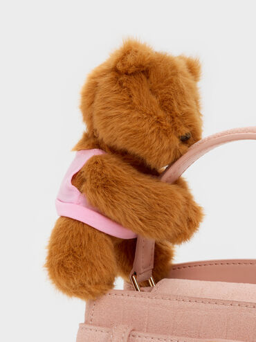 دلاية دودي على شكل دب بقميص وردي, متعدد الألوان, hi-res