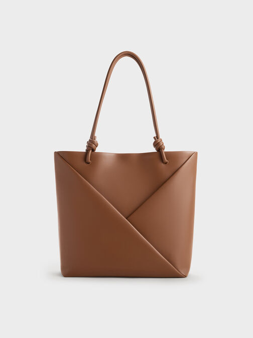 Midori Geometric Tote Bag, Chocolate, hi-res