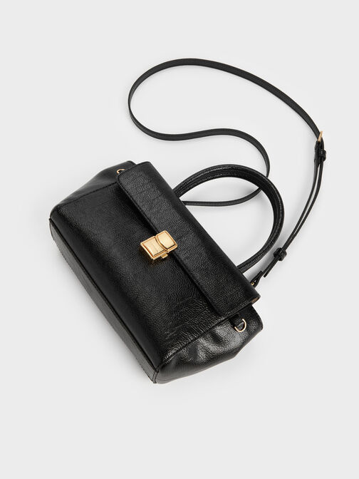 شنطة توت أيسلين بسلسلة حبل, أسود, hi-res