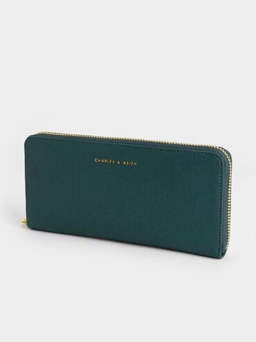 Dulcie Zip-Around Long Wallet, Green, hi-res