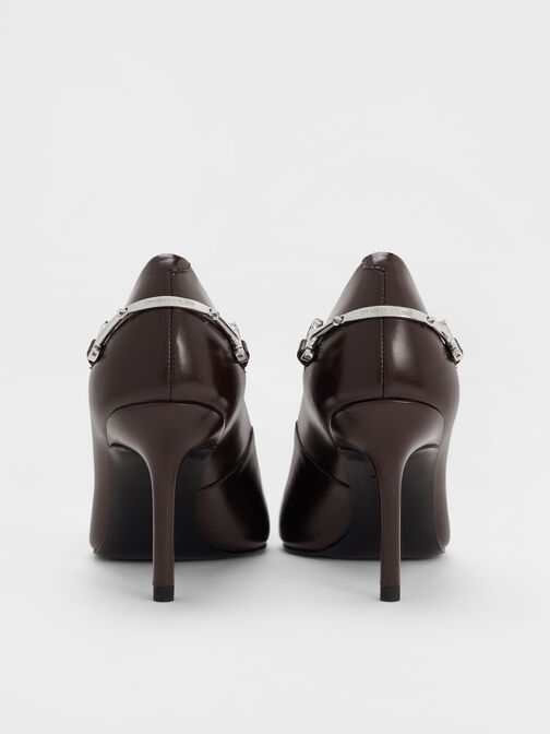 Erinna Metallic-Accent Pointed Pumps, Burgundy, hi-res
