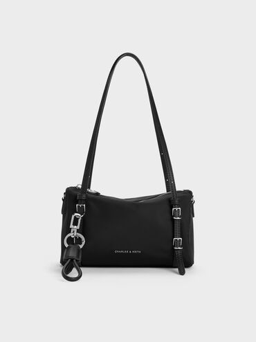 Mini Levy Nylon Shoulder Bag, Noir, hi-res