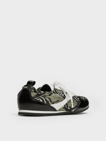 Jace Snake-Print Sneakers, Animal Print Green, hi-res