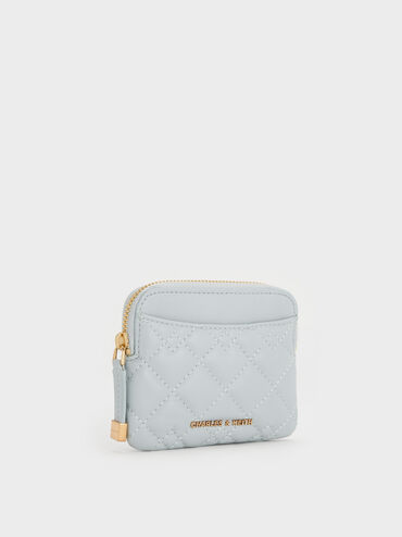 حامل بطاقات مبطن, أزرق باهت مائل للرمادي, hi-res