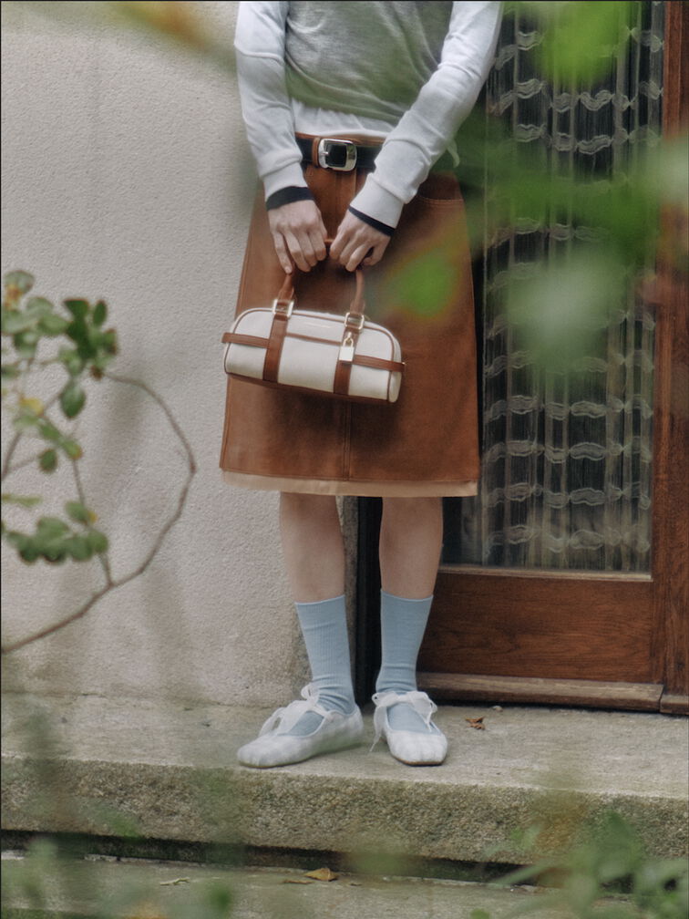 حقيبة بولينج من قماش سكوتي, قرميدي, hi-res