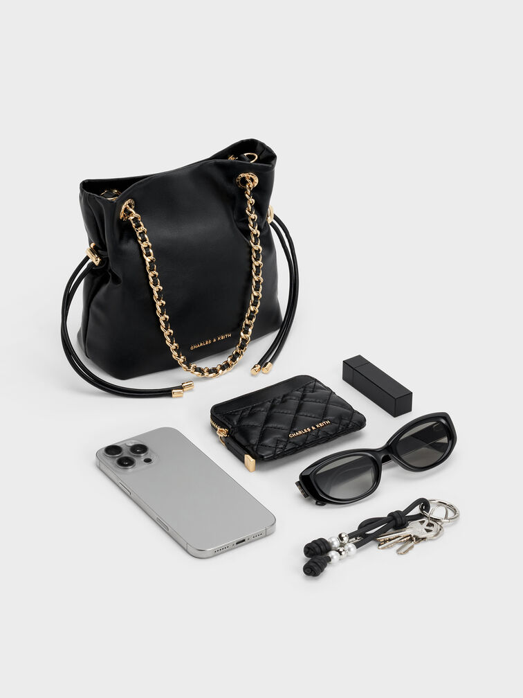 حقيبة كروس بودي بحمالة ضفيرة, أسود, hi-res