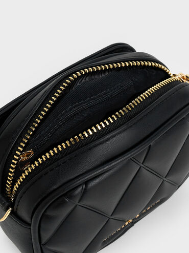 Arwen Quilted Mini Bag, Black, hi-res