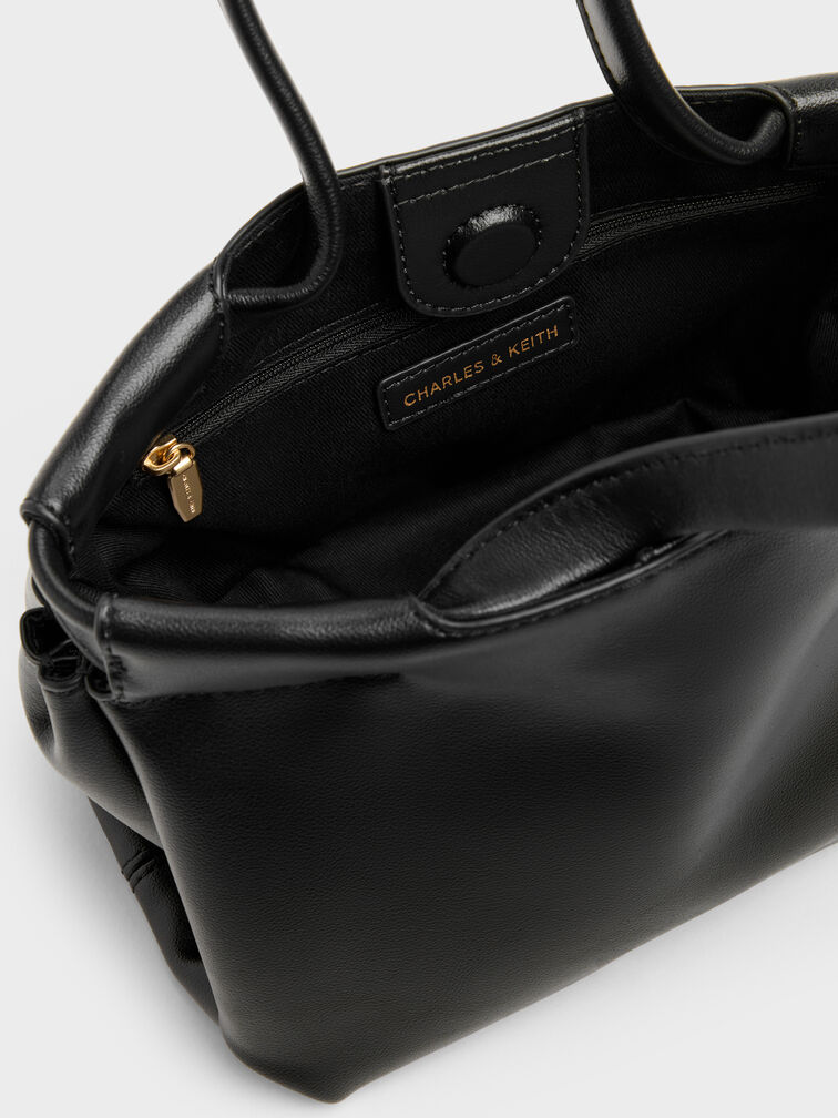 Mini Zephyr Tassel Tote Bag, Black, hi-res