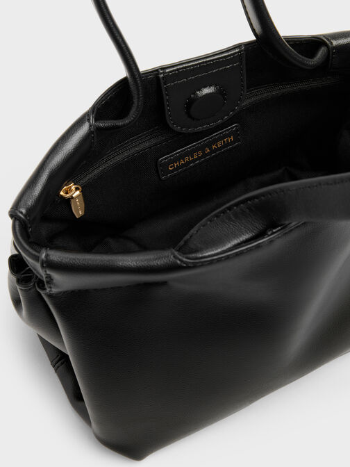 Mini Zephyr Tassel Tote Bag, Black, hi-res