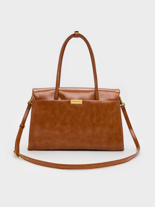 Kerry Trapeze Tote Bag, Distressed Tan, hi-res