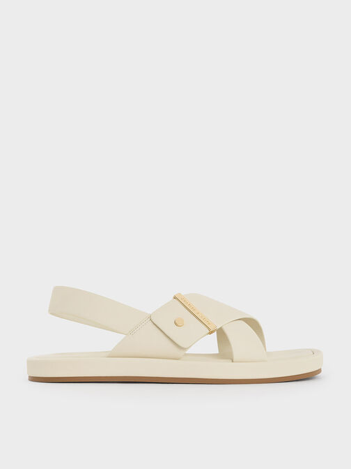 Audra Crossover Slingback Sandals, Chalk, hi-res