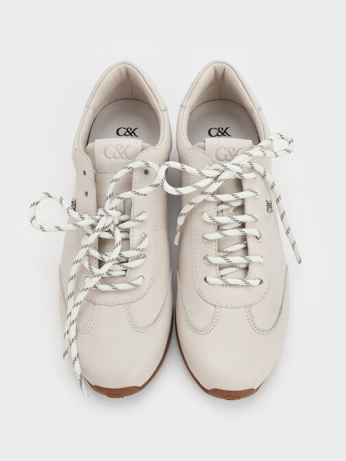 Jace Leather Sneakers, Chalk, hi-res