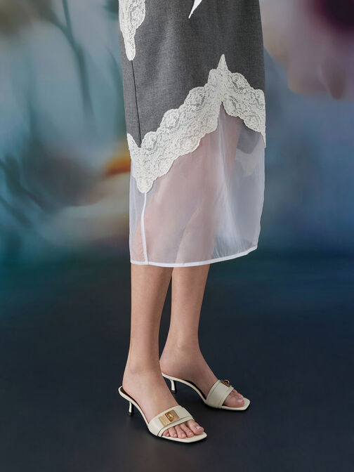 Aelin Kitten-Heel Mules, White, hi-res