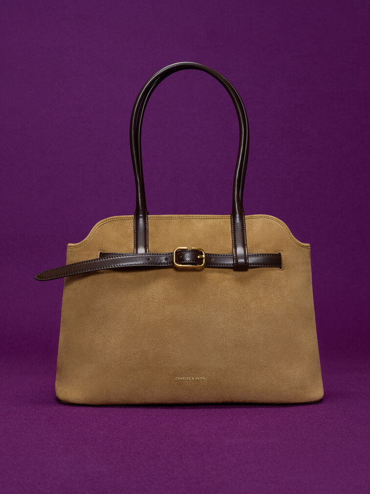 Victoria Belted Trapeze Tote Bag, Sahara Sand, hi-res