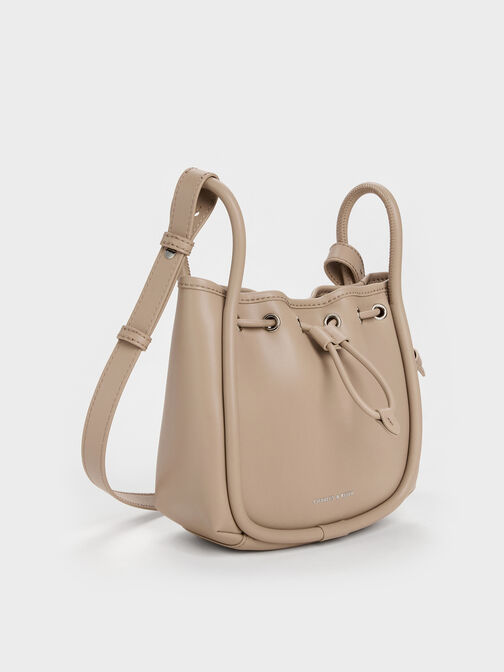 Lyla Tubular Bucket Bag, Taupe, hi-res