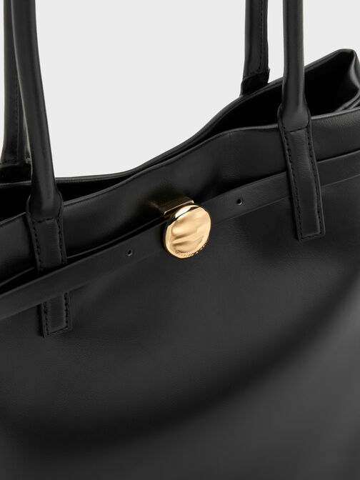 حقيبة حمل بحزام من بين, أسود, hi-res