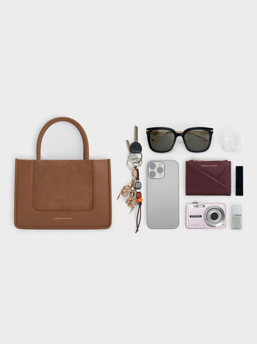Mini Daylla Tote Bag, Mocha Brown, hi-res