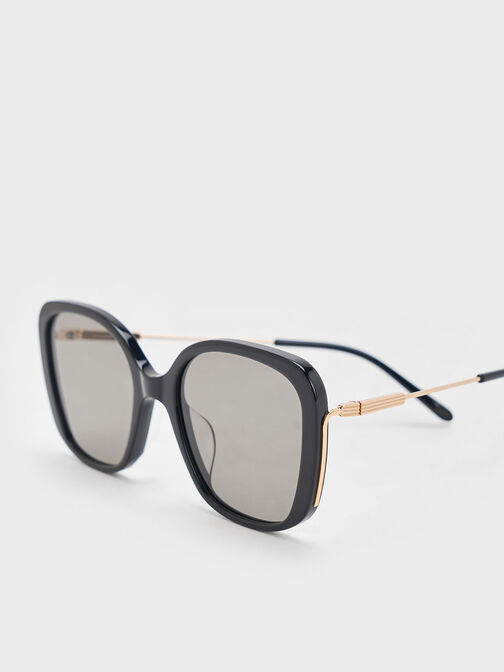 Renee Butterfly Sunglasses, Black, hi-res