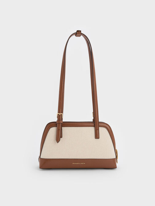 حقيبة يد قماشية, شوكولاتي, hi-res