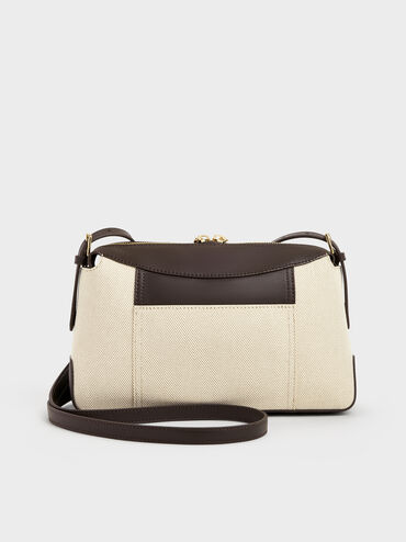 Roan Canvas Top Handle Bag, Espresso Brown, hi-res