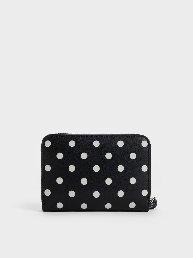 Sianna Polka-Dot Wristlet, Noir, hi-res