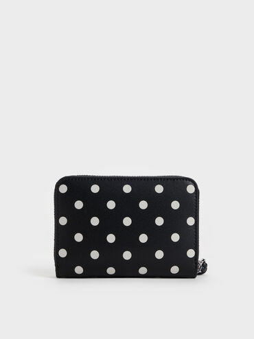 Sianna Polka-Dot Wristlet, Noir, hi-res