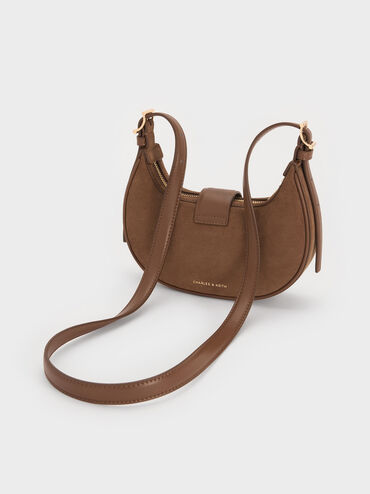 Trice Belted Shoulder Bag, Mocha Brown, hi-res