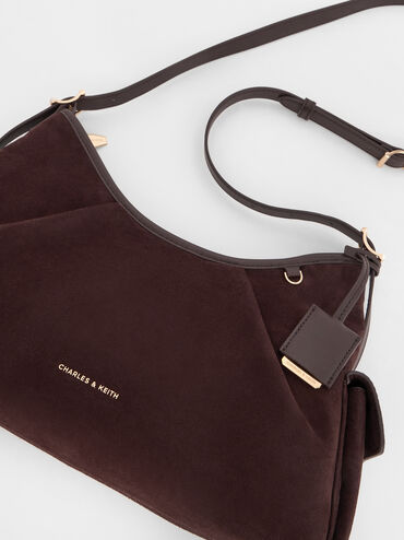 Khai Side-Pocket Shoulder Bag, Espresso Brown, hi-res