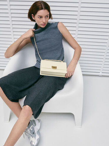 Everline Braided-Strap Shoulder Bag, Cream, hi-res