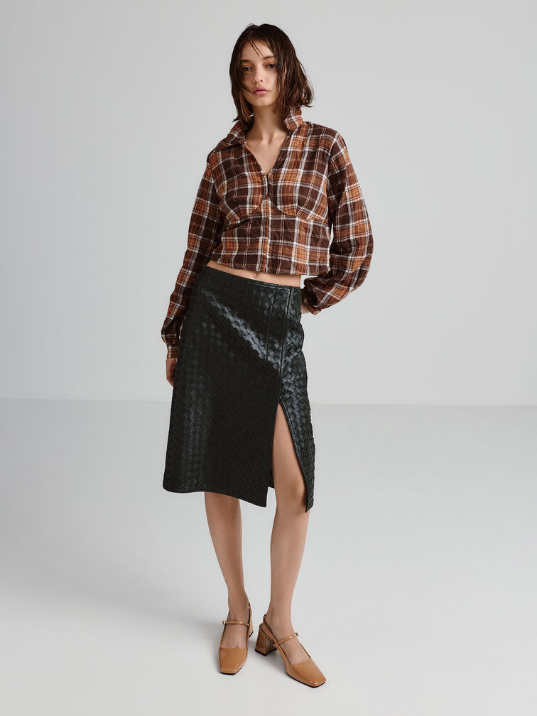 حذاء ماري جين بكعب عريض وحزام خلفي ولامع, كراميل, hi-res