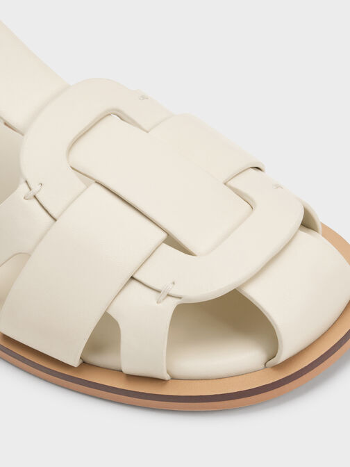 Easley T-Bar Caged Sandals, Chalk, hi-res