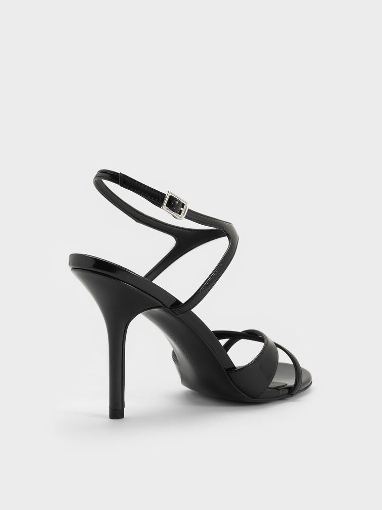 صندل ستيليتو متقاطع, صندوق أسود, hi-res