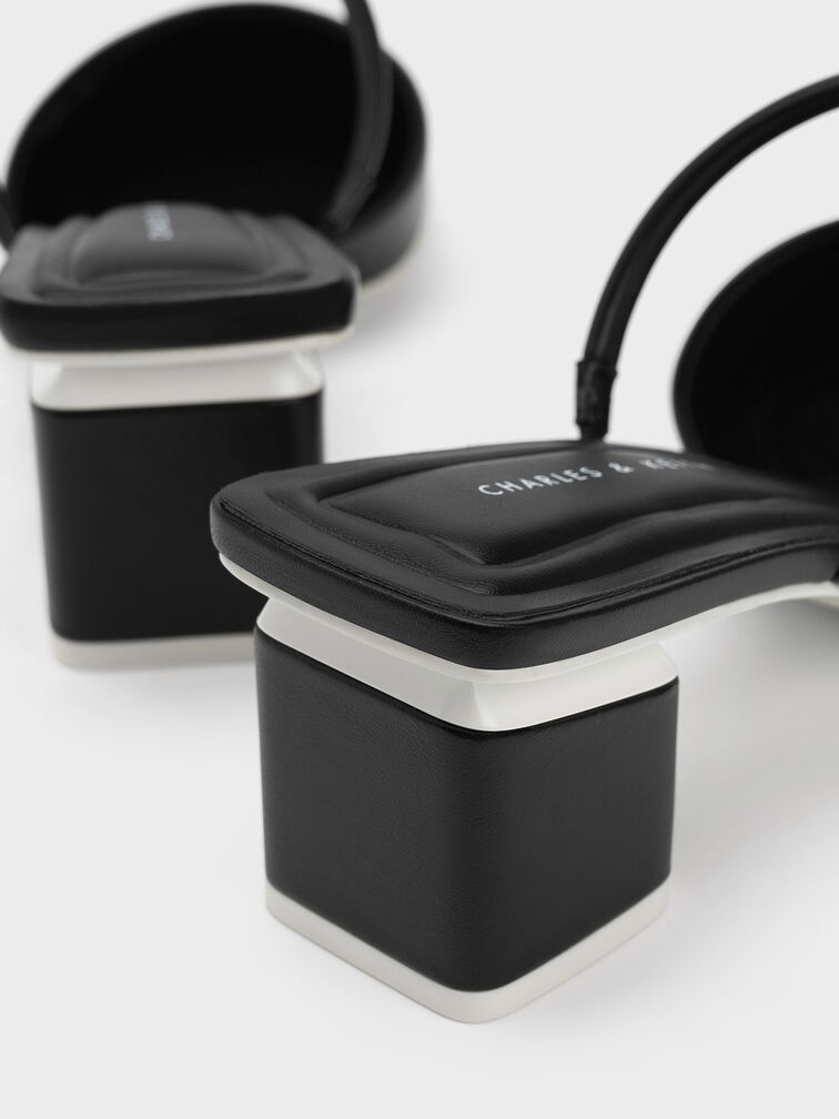 حذاء ميول بكعب عريض, أسود, hi-res