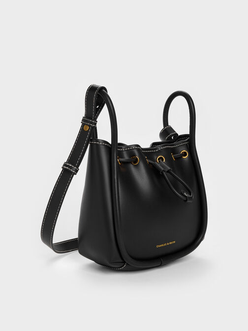 Lyla Tubular Bucket Bag, Black, hi-res