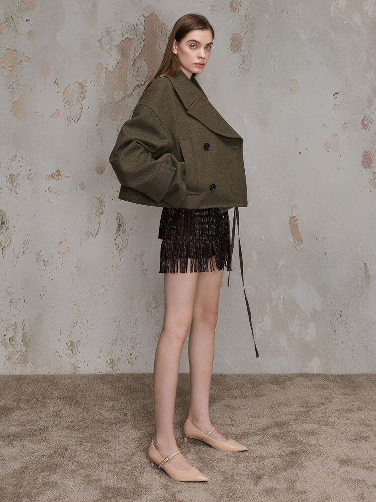 Luciana Patent Mary Jane Pumps, Nude, hi-res