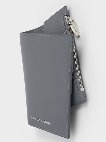 Noelle Passport Holder, Grey, hi-res