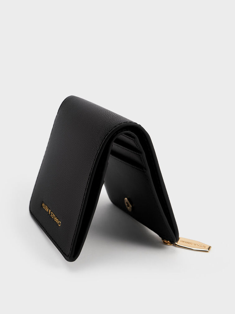 محفظة صغيرة كيلي بسحّاب علوي, أسود, hi-res