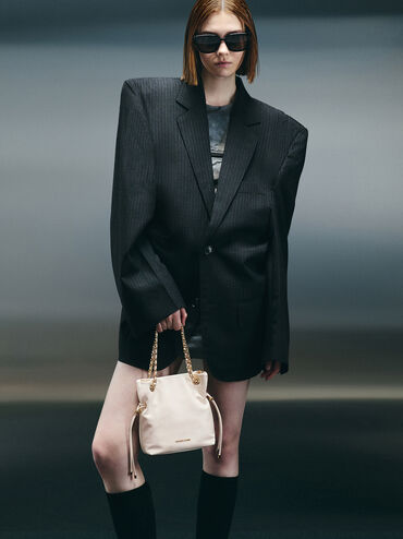 Arya Braided-Chain Crossbody Bag, Cream, hi-res