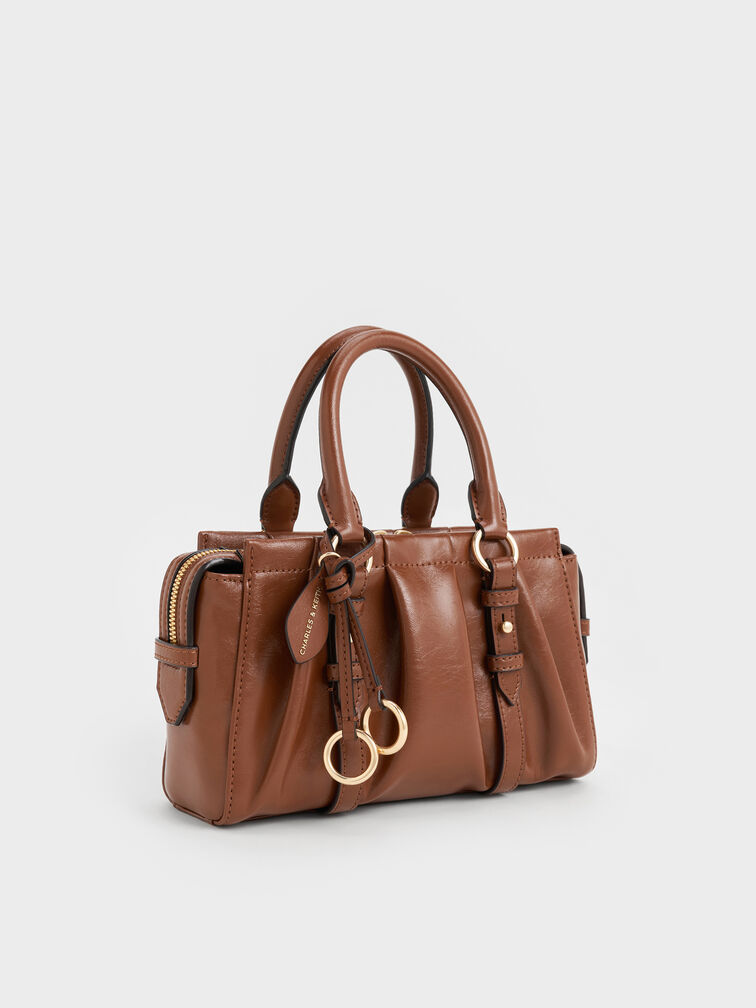 Britton Top Handle Tote Bag, Chocolate, hi-res