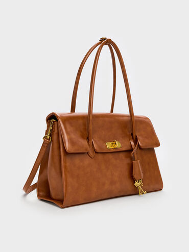 حقيبة توت "كيري" ترابيز, بني فاتح ممزّق, hi-res