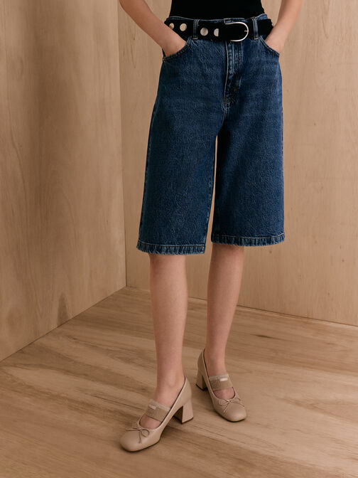 حذاء ماري جين بفيونكة, لون البشرة الطبيعي, hi-res