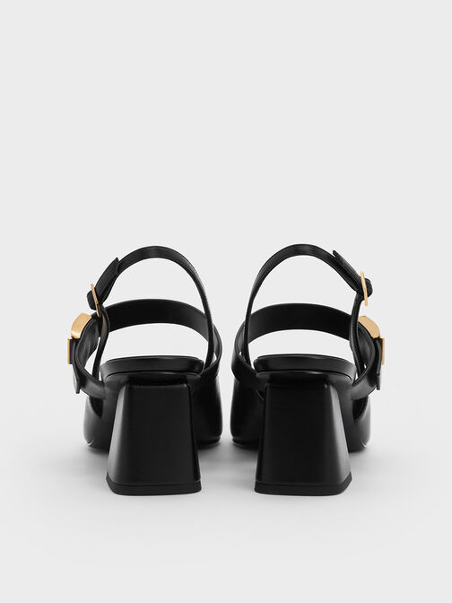 Yvette Mary Jane Slingback Pumps, Black, hi-res