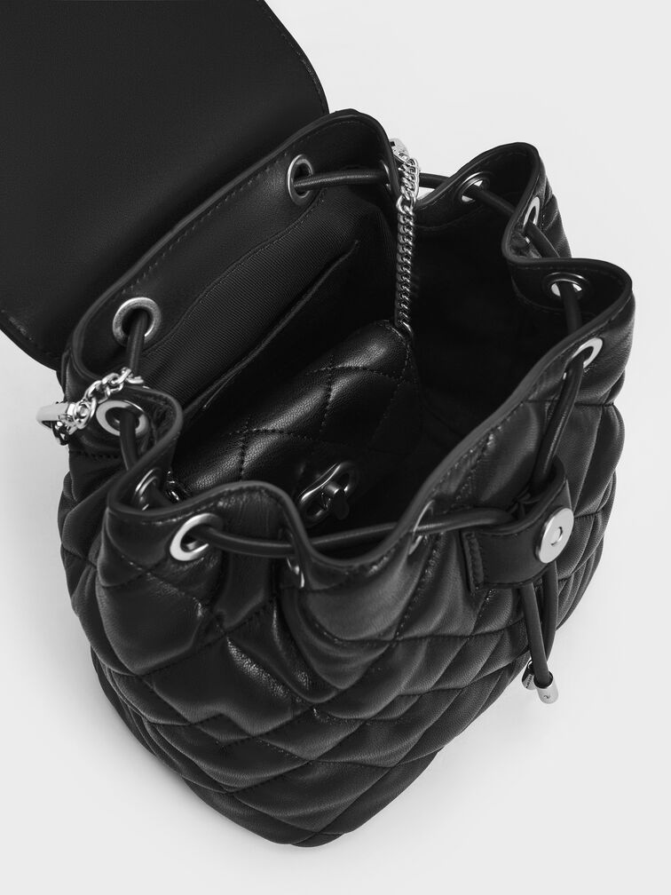 حقيبة ظهر أوبريل بتصميم مبطّن, أسود كلاسيكي, hi-res