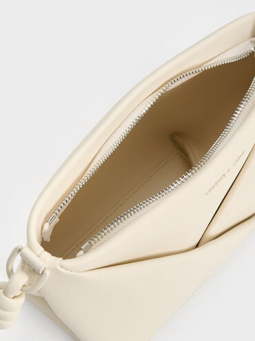 حقيبة كروس بودي ميدوري بتصميم هندسي, كريمي, hi-res
