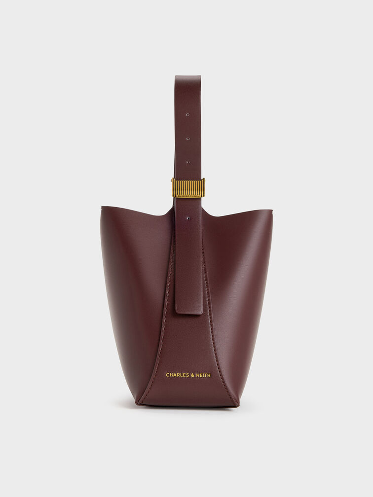 Edna Bucket Bag, Wineberry Red, hi-res