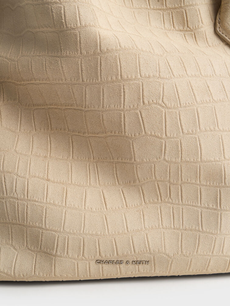 Delfina Chain Tote Bag, Dusted Oat, hi-res