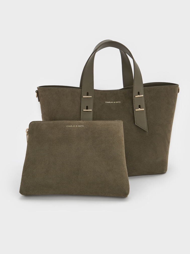 Shania Tote Bag, Deep Olive, hi-res
