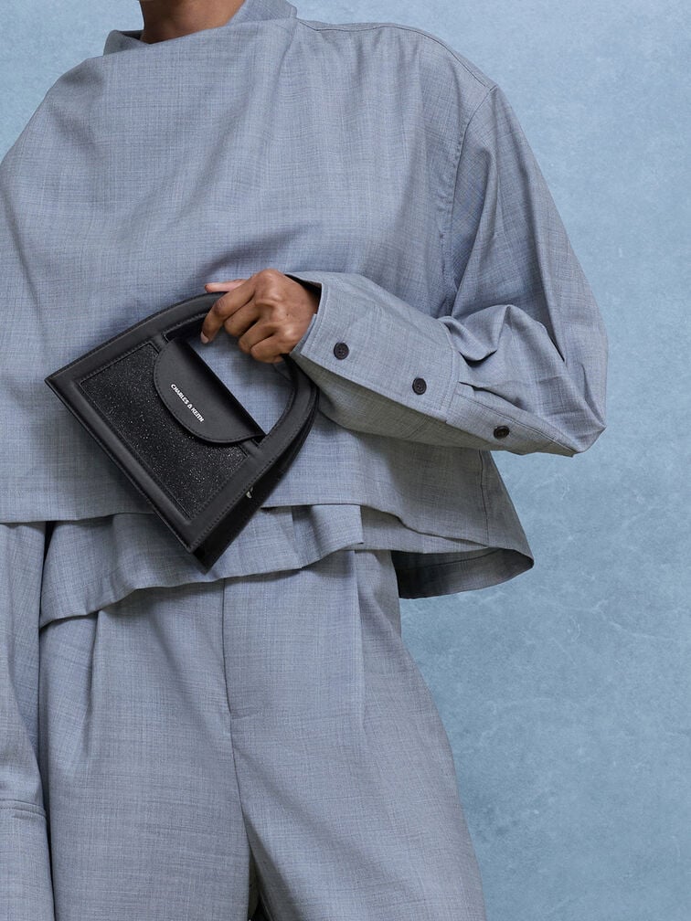 حقيبة إيست بتصميم لامع, أسود كلاسيكي, hi-res